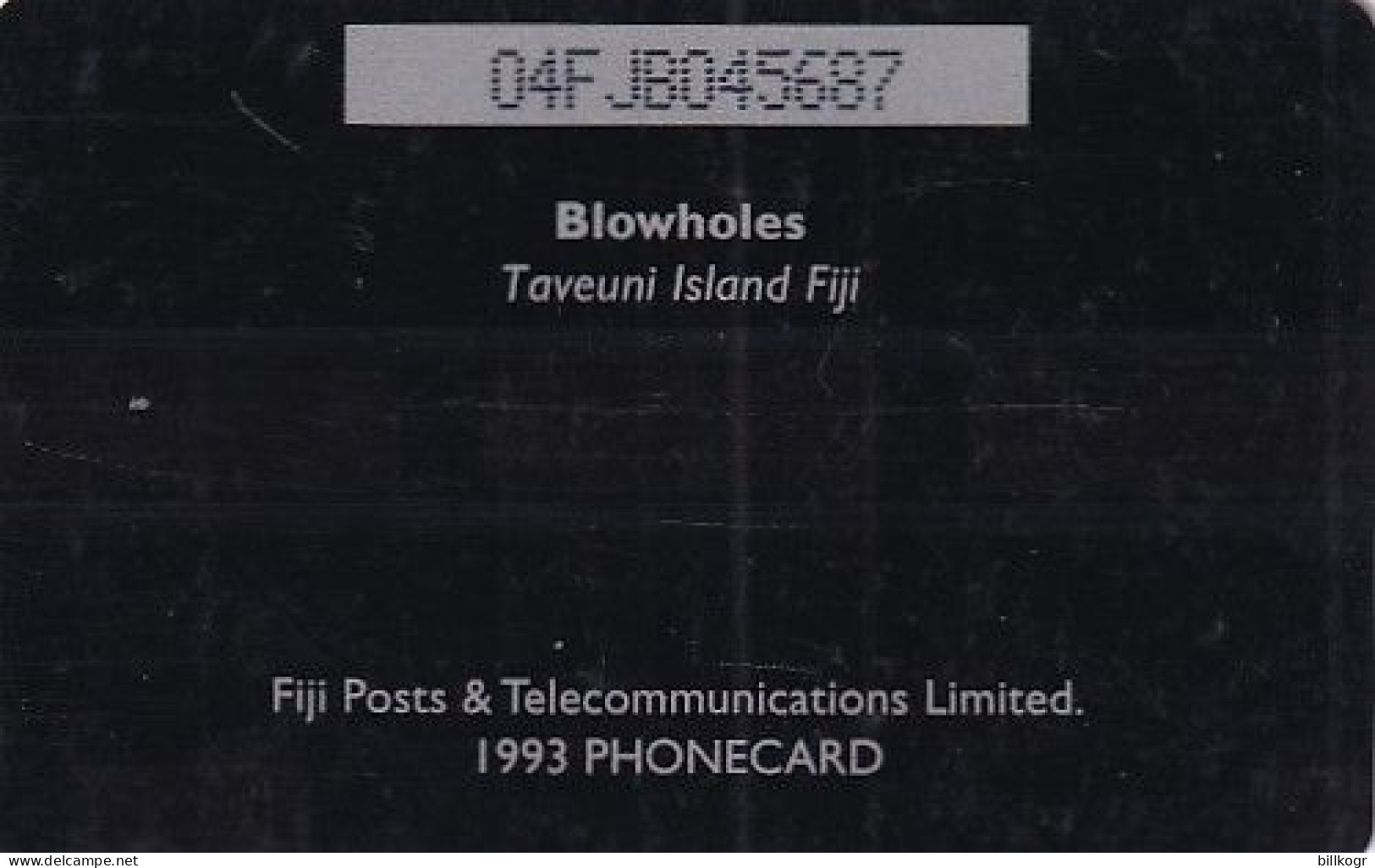 FIJI ISL.(GPT) - Blow Holes/Taveuni Island Fiji, CN : 04FJB/C, Tirage %50000, Used - Fidji