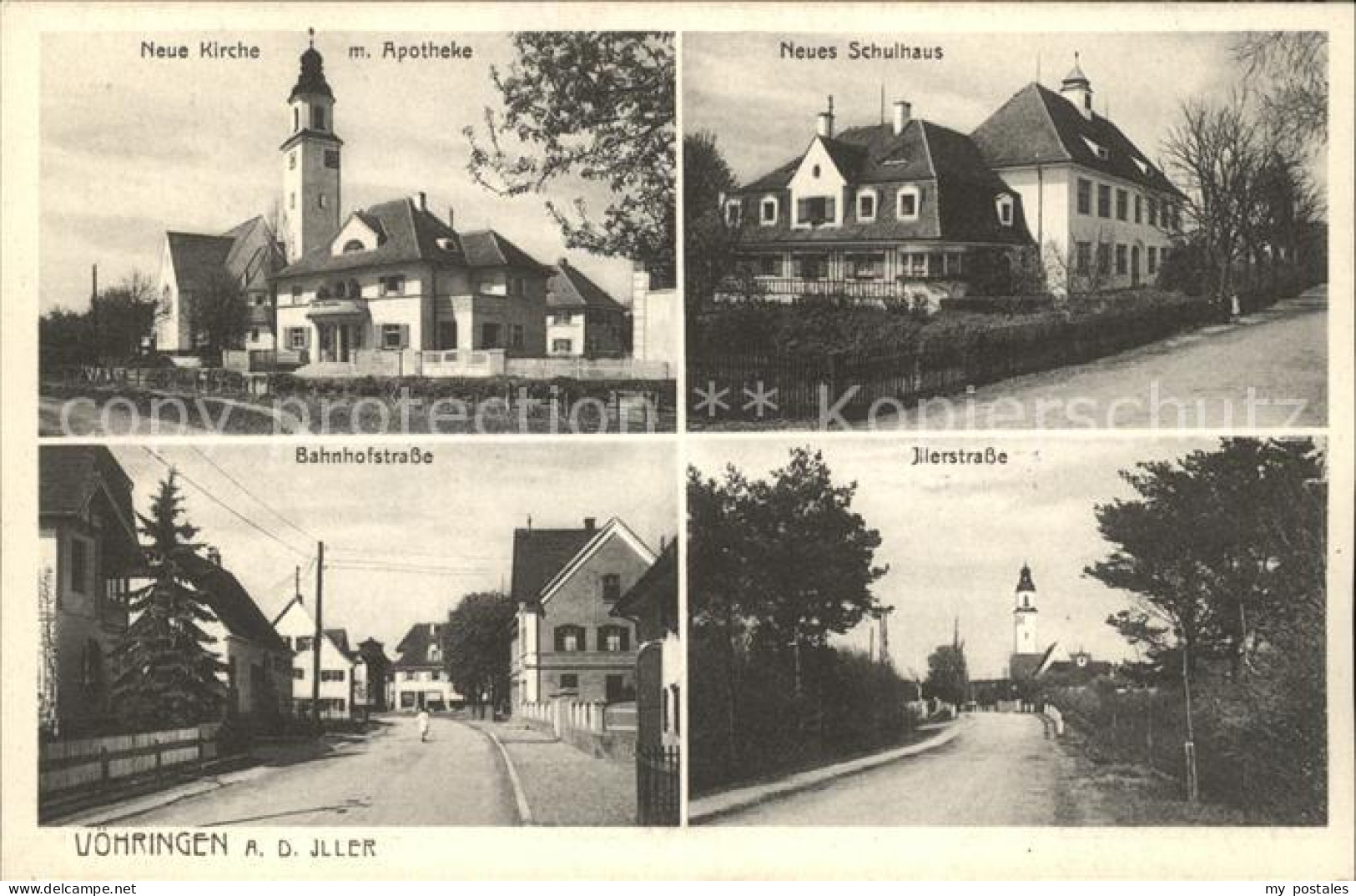 41786628 Voehringen Iller Neue Kirche Apotheke Schulhaus Bahnhofstrasse Illerstr - Vöhringen