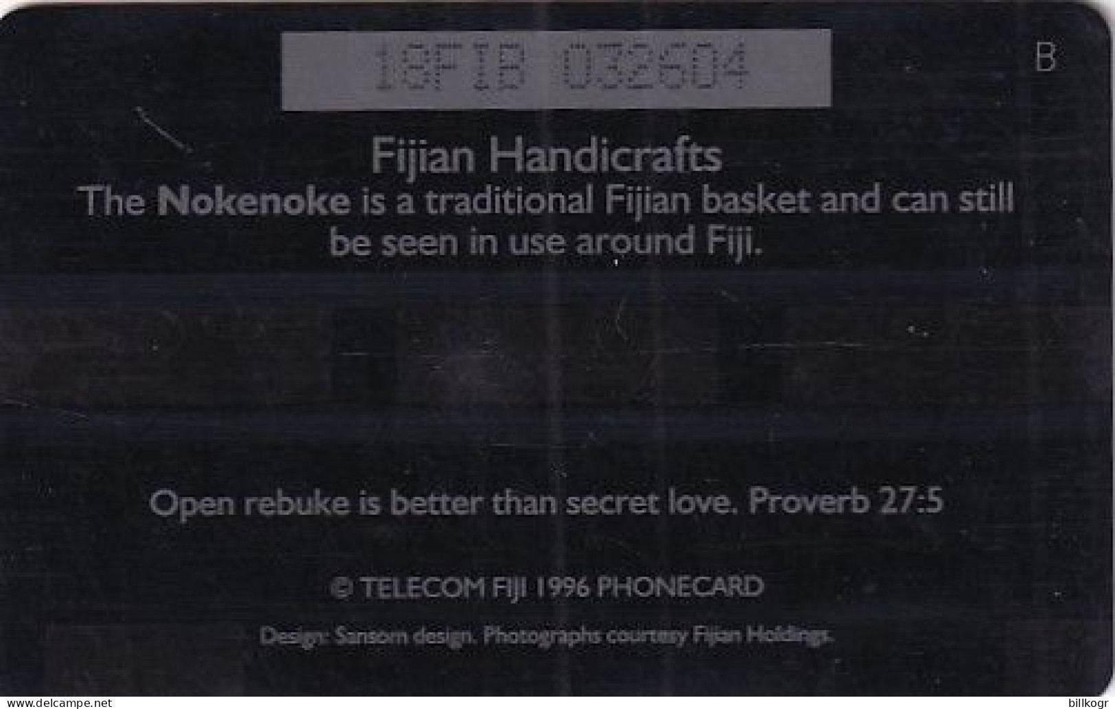 FIJI ISL.(GPT) - Nokenoke, CN : 18FIB/B, Used - Fiji