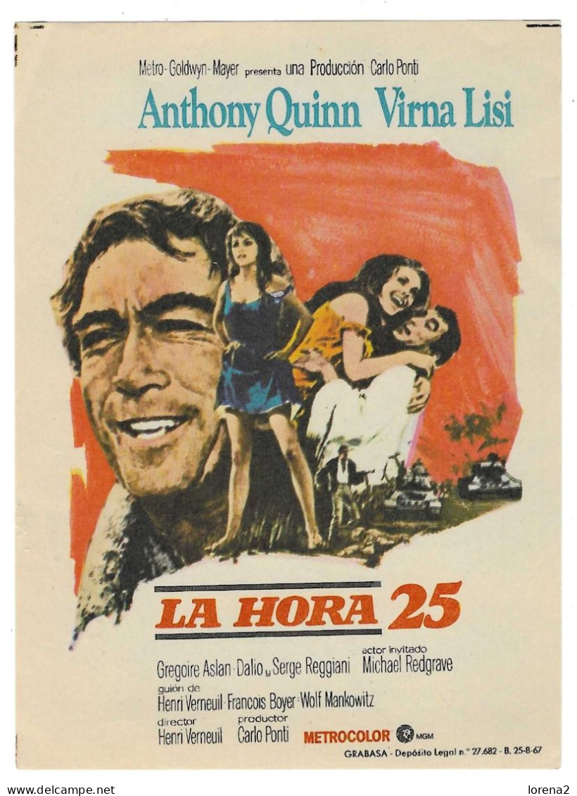 Programa Cine. La Hora 25. Anthony Quinn. 19-1716 - Cinema Advertisement