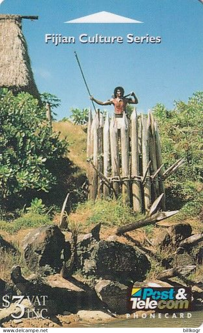 FIJI ISL.(GPT) - Fijian Culture/Warrior Defending Fort, CN : 07FJB/B, Used - Fidschi