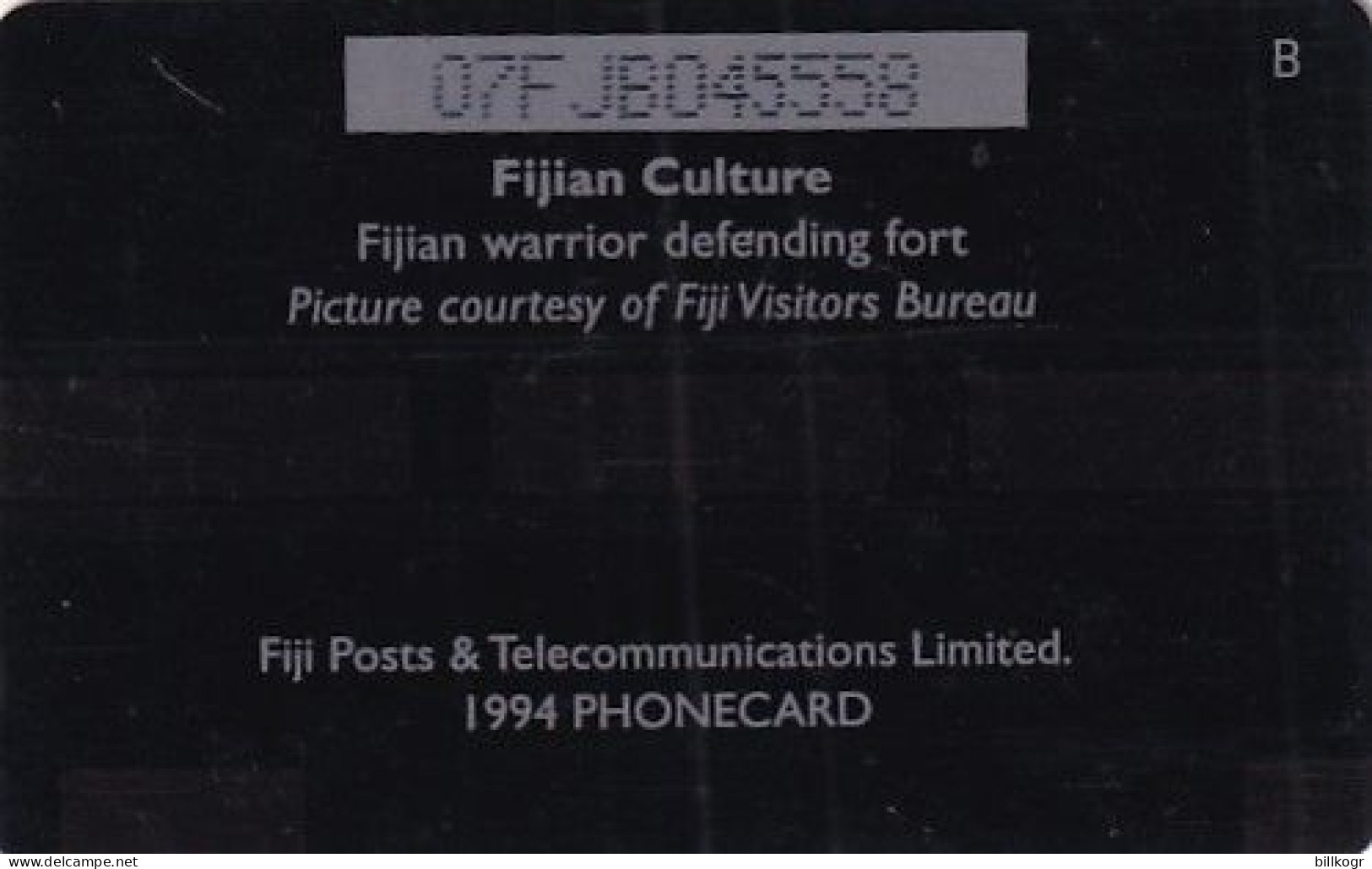FIJI ISL.(GPT) - Fijian Culture/Warrior Defending Fort, CN : 07FJB/B, Used - Fiji