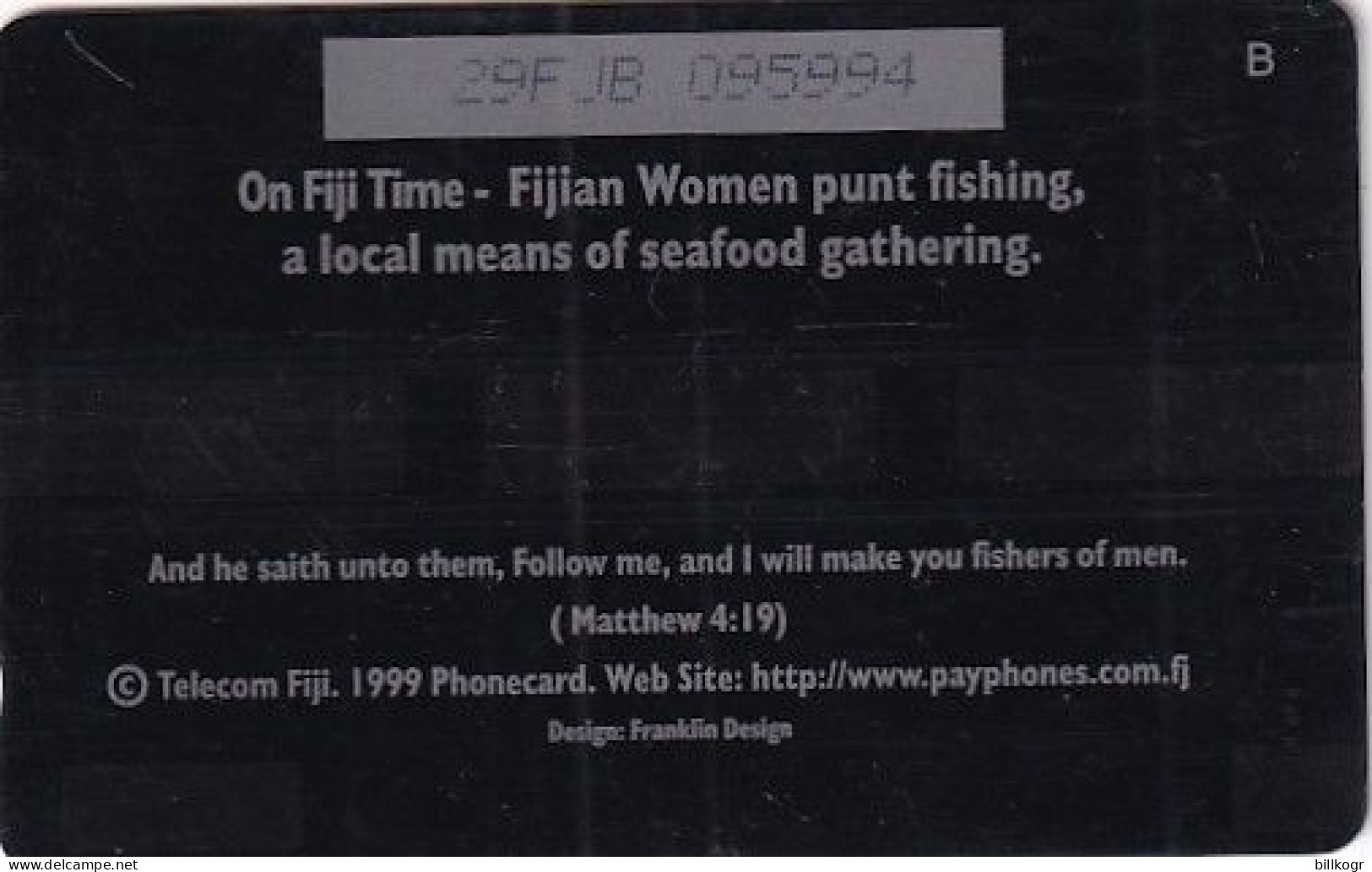 FIJI ISL.(GPT) - Fijian Women Punt Fishing, CN : 29FJB/B, Used - Fidji