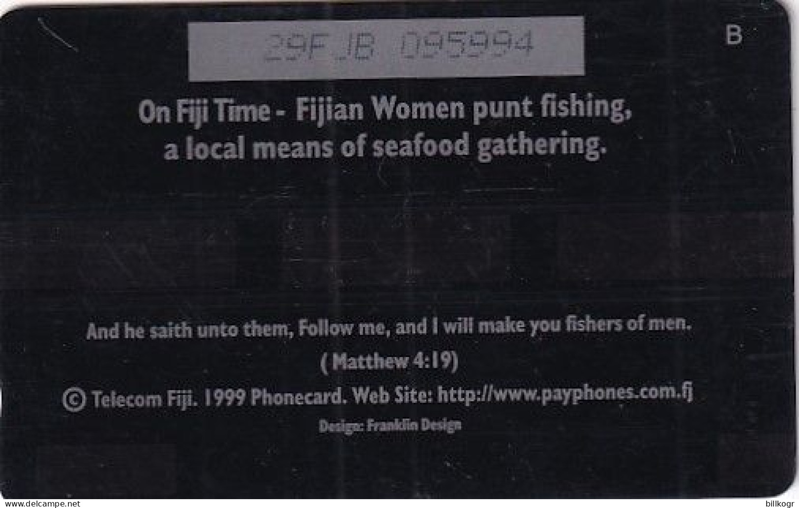 FIJI ISL.(GPT) - Fijian Women Punt Fishing, CN : 29FJB/B, Used - Fiji