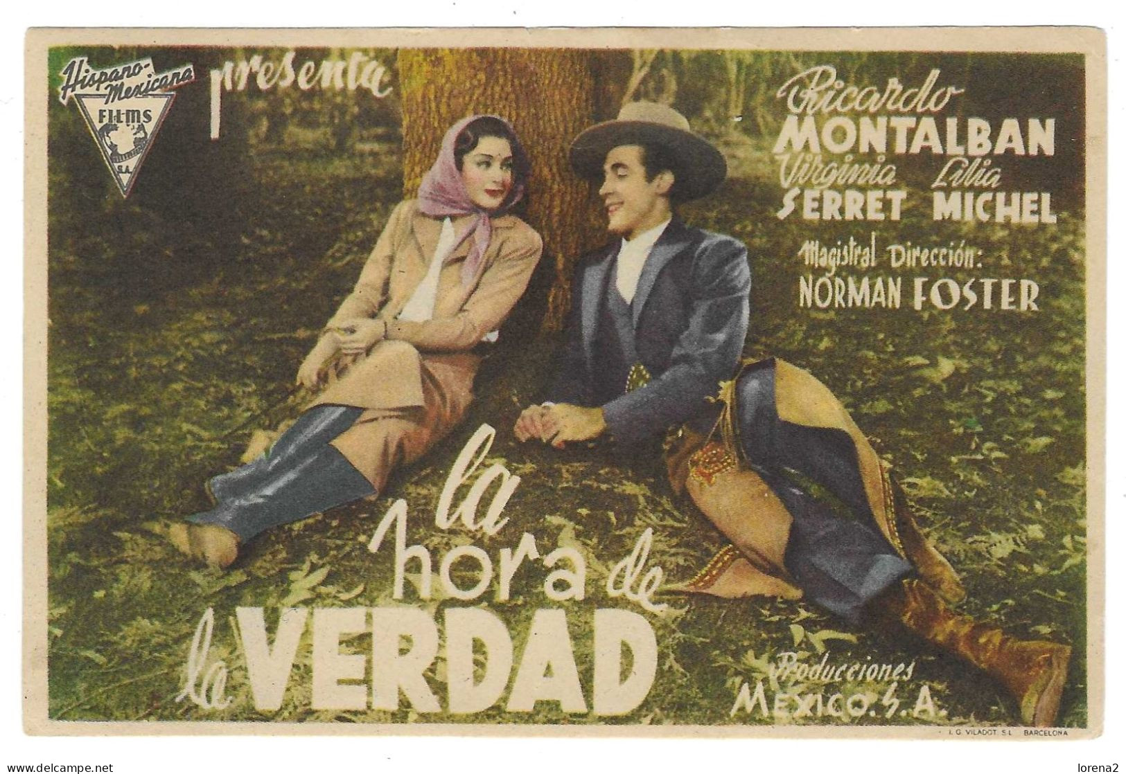 Programa Cine. La Hora De La Verdad. Ricardo Montalban. 19-1718 - Publicité Cinématographique