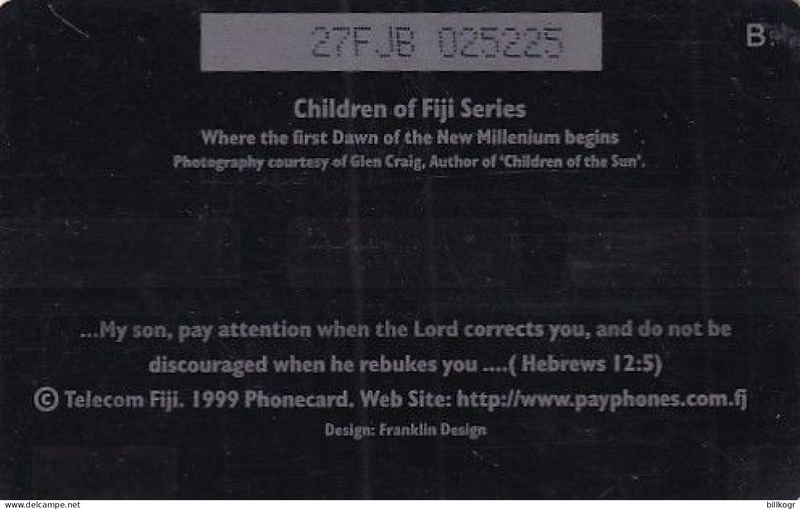 FIJI ISL.(GPT) - Fijian Boy, CN : 27FJB/B, Used - Fidji