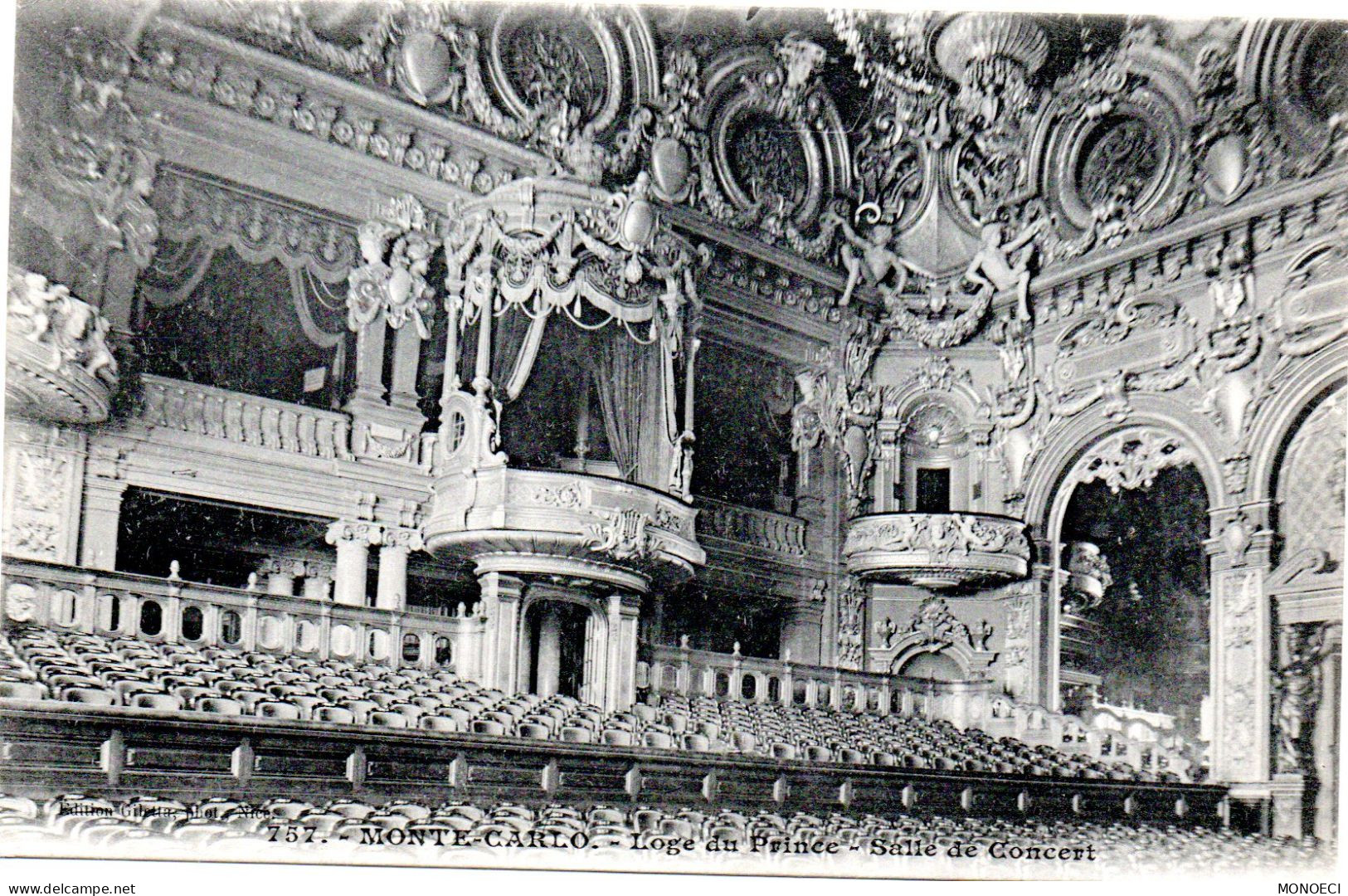 MONACO -- MONTE CARLO -- CPA Précurseur  -- Loge Du Prince - Salle De Concert - Teatro D'opera