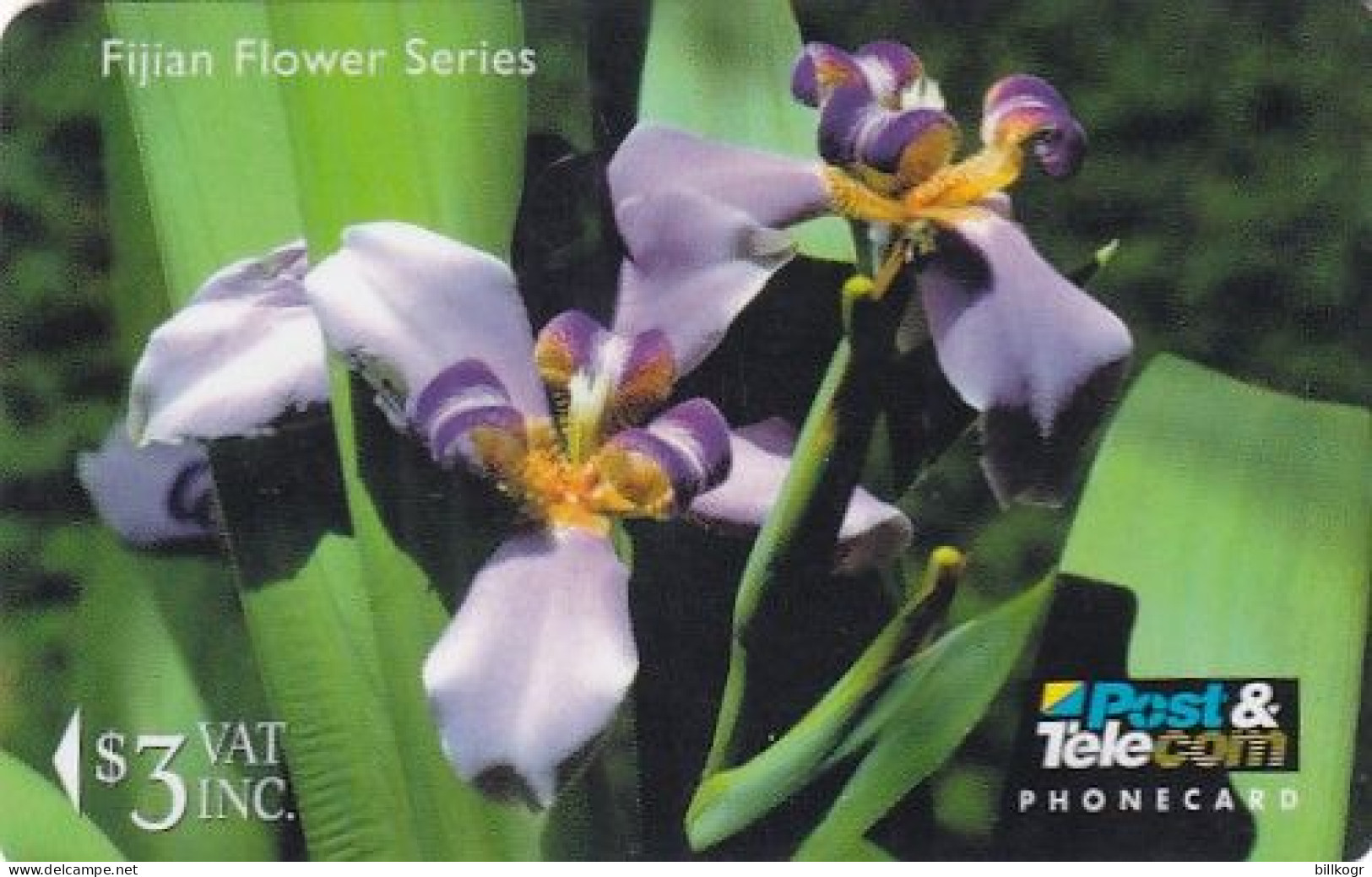 FIJI ISL.(GPT) - Fijian Flowers/Day Iris, CN : 12FJB/B, Tirage %60000, Used - Fidji