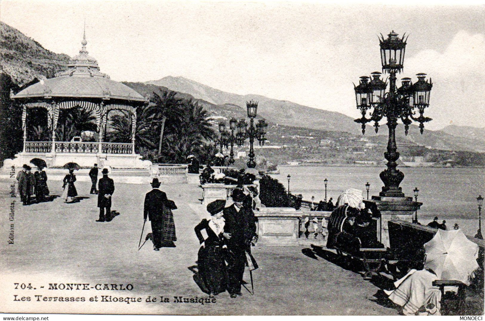 MONACO -- MONTE CARLO -- CPA Précurseur  -- Les Terrasses Et Kiosque De La Musique - Terraces