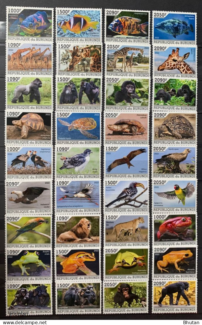 Burundi 2022, Fauna Of Burundi, MNH Stamps Set - Neufs