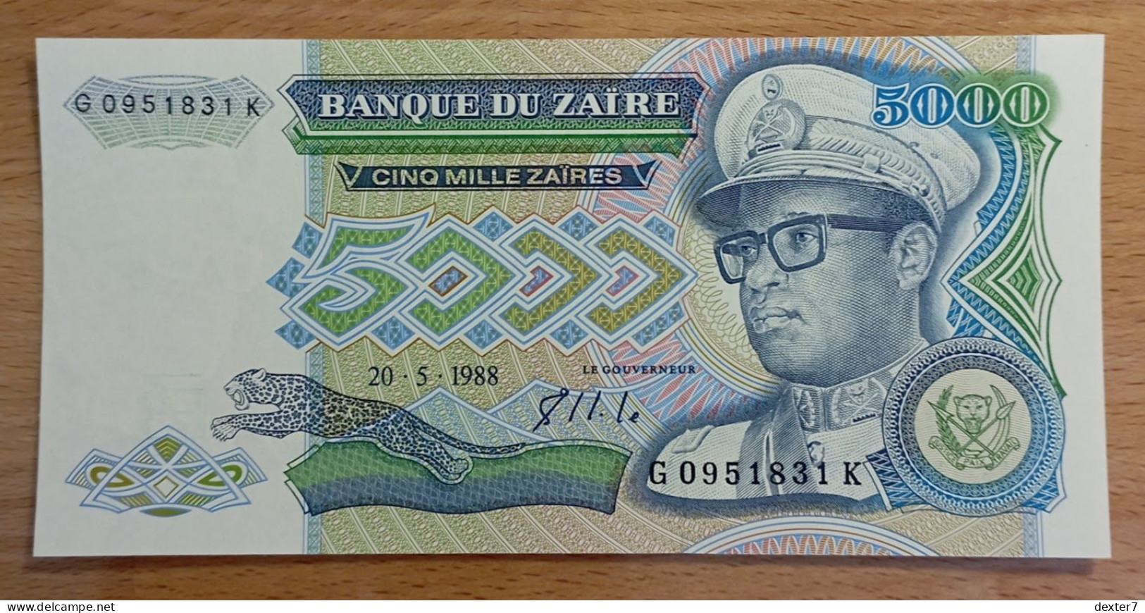 Congo Zaire 5000 Zaires 1988 UNC FdS 5.000 - République Démocratique Du Congo & Zaïre