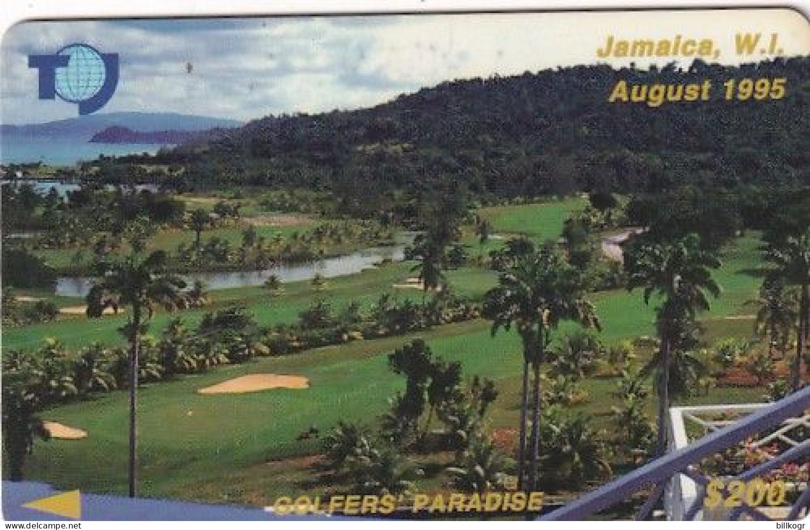 JAMAICA(GPT) - Golfers" Paradise, CN : 19JAMB/B, Tirage %46300, Used - Jamaïque