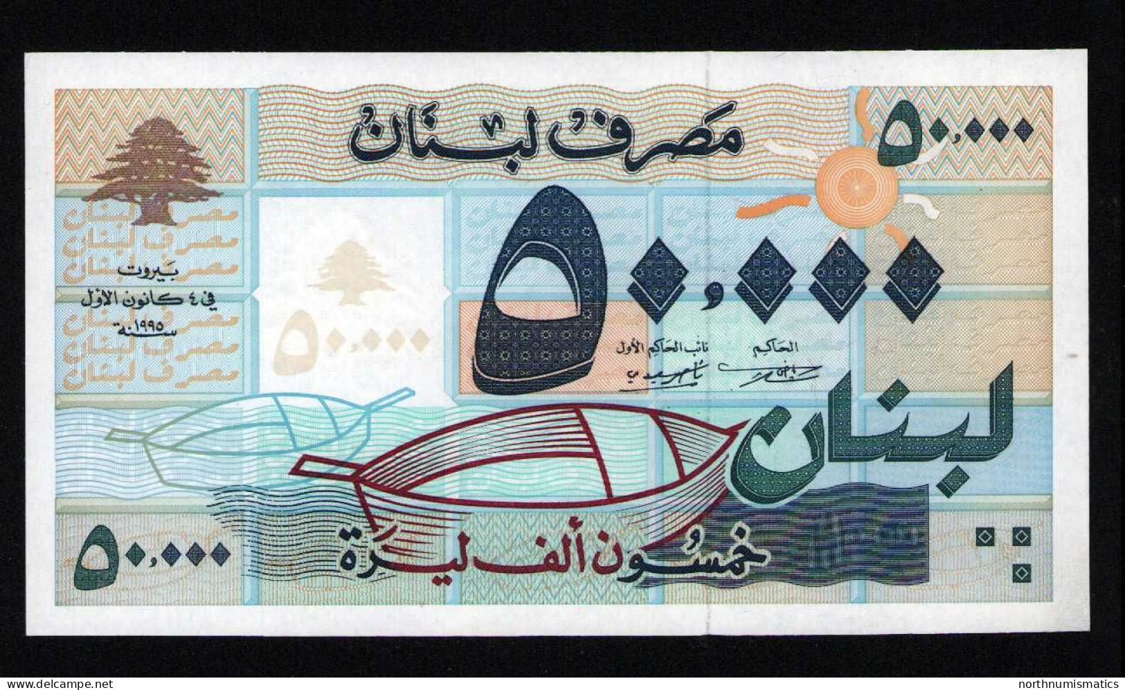 Lebanon Liban 50000 Livres 1995 Unc - Libano