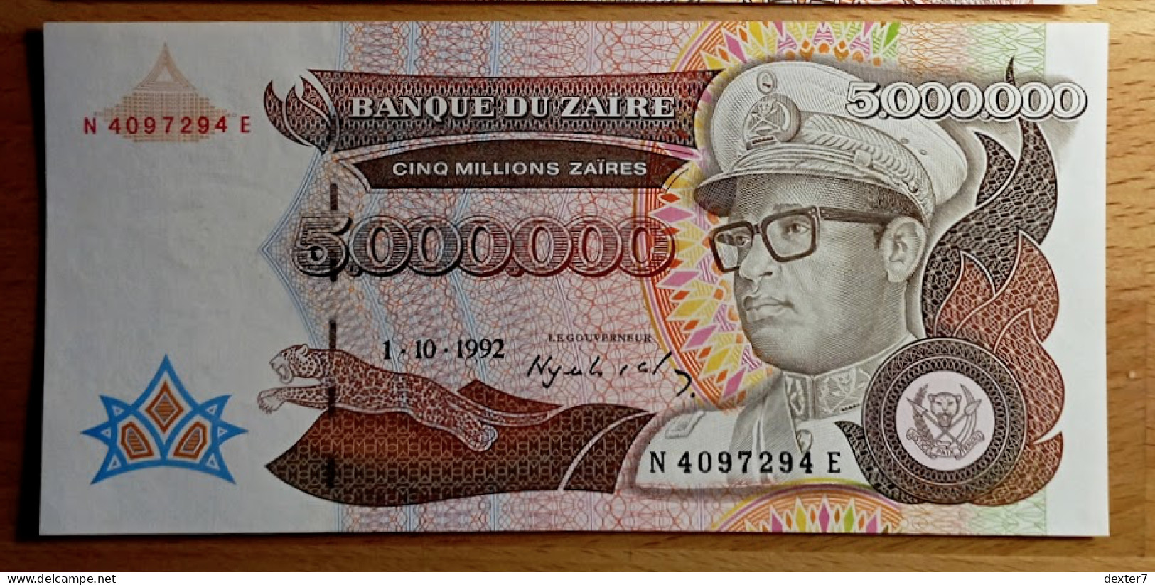 Congo Zaire 5.000.000 Zaires 1992 UNC FdS 5000000 - République Démocratique Du Congo & Zaïre