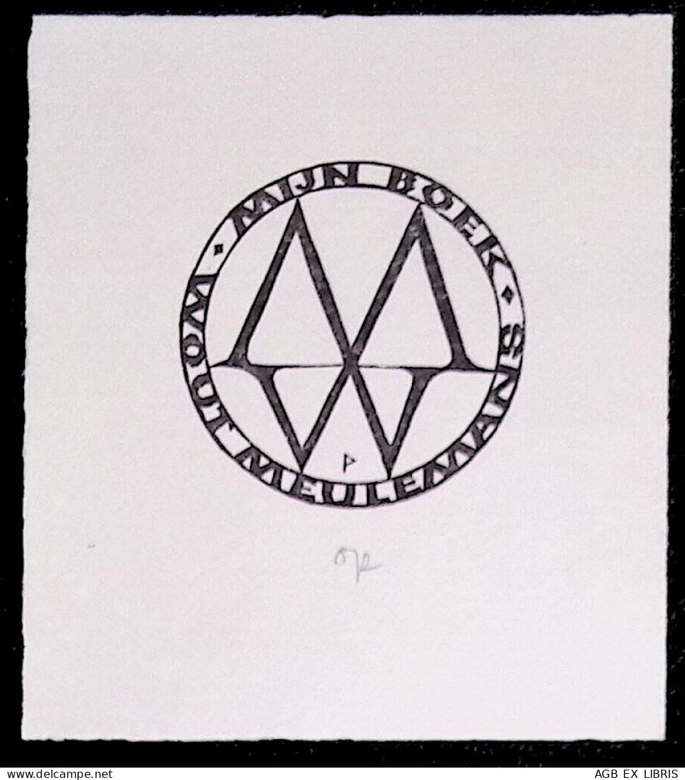 EX LIBRIS DR. OTTMAR PREMSTALLER Per WOUT MEULEMANS L27b-F01 O MONOGRAMMA - Ex-libris