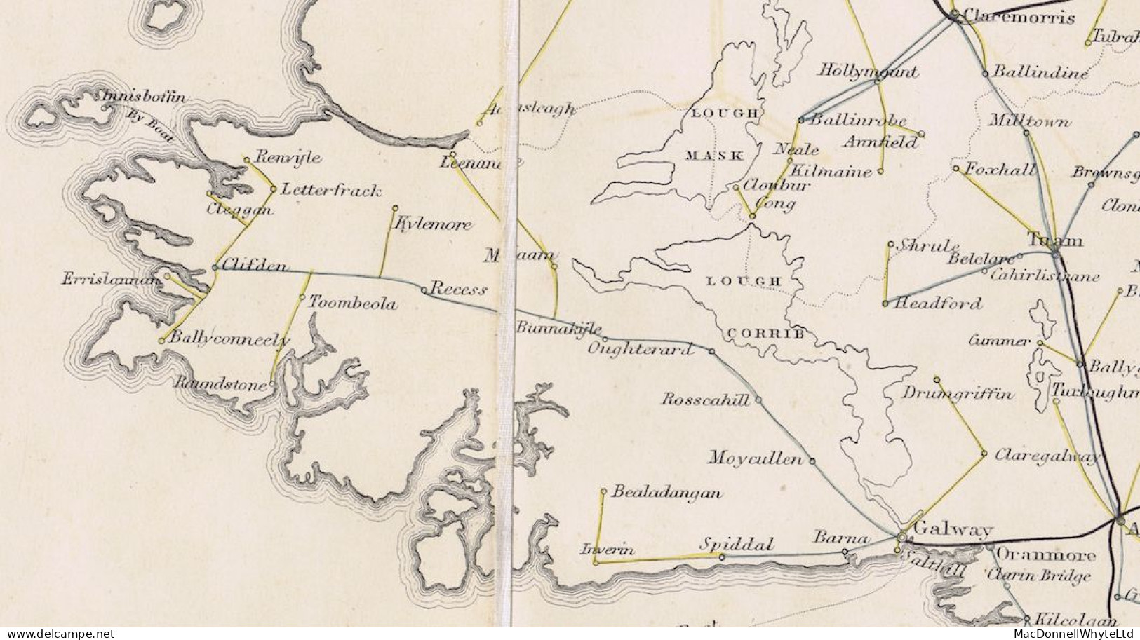 Ireland Galway Revenue Inisboffin Island 1917 BILL OR NOTE 2d Die Shamrock/Shamrock In Vermilion On Fisheries Loan - Other & Unclassified