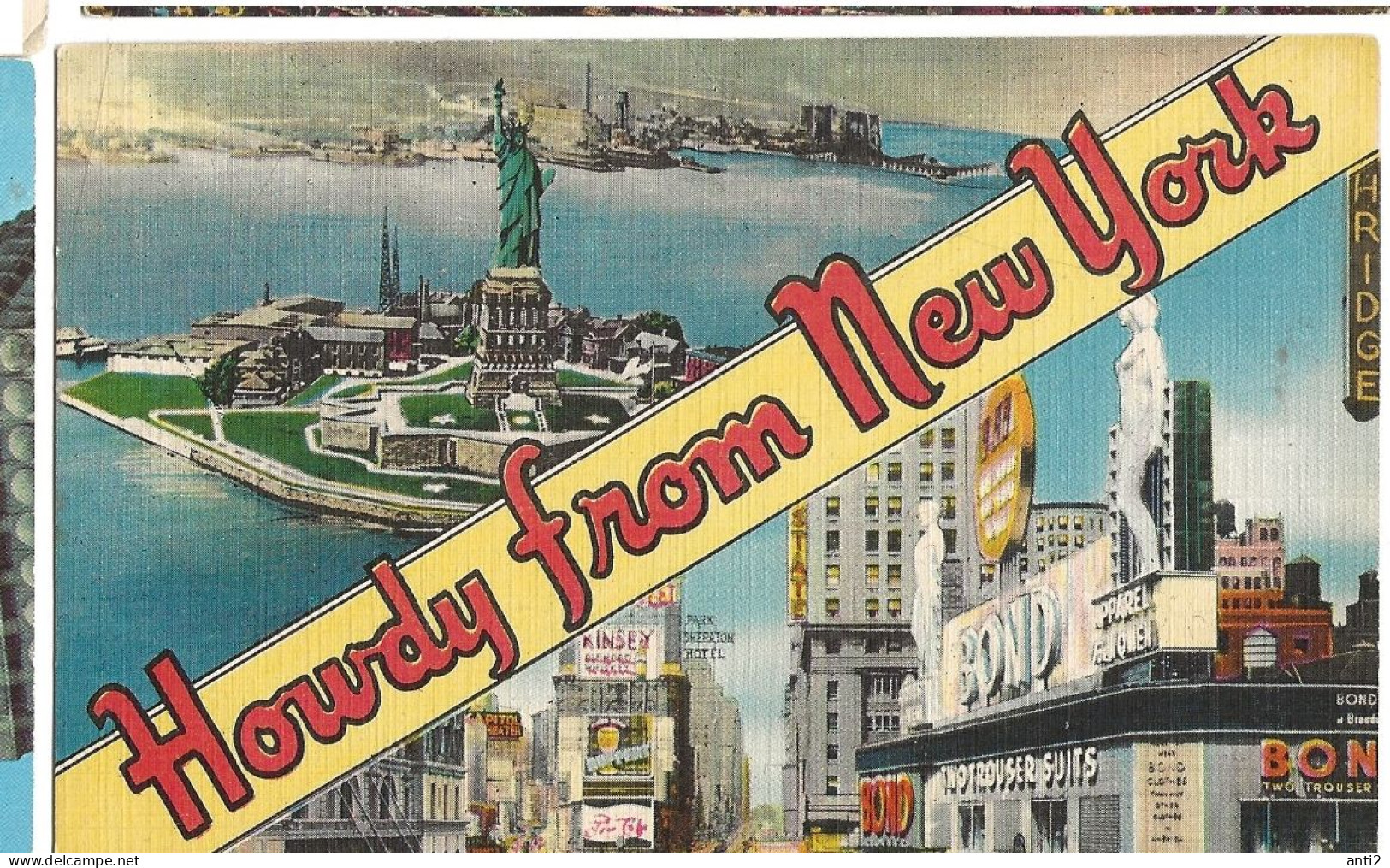 USA   The Satue Of Liberty    / Howdy From New York - Unused Pictoral Card - Statue Of Liberty