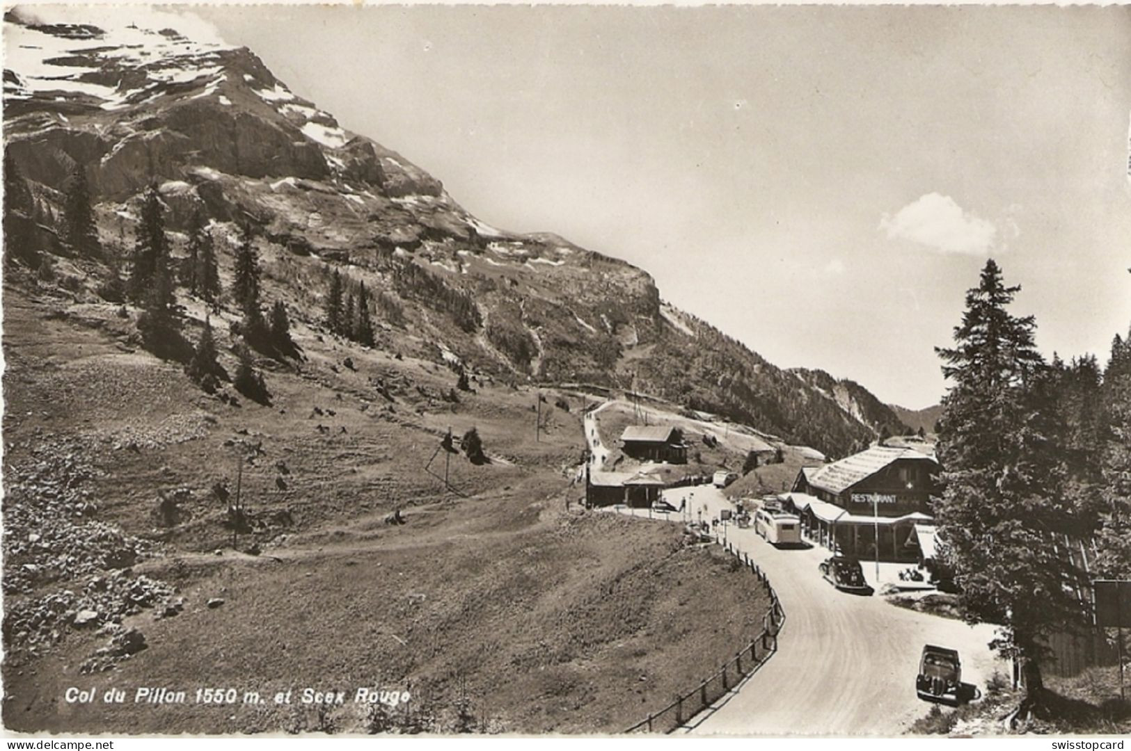 COL DU PILLON Et Scex Rouge, Oldtimer, Auto, Postauto - Ormont-Dessus 