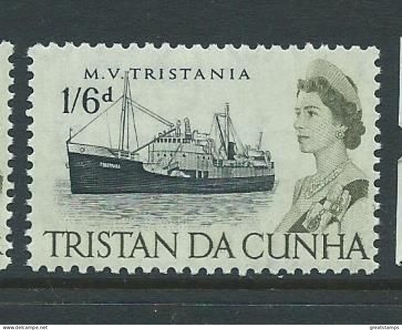 Tristan Da Cunha Ship 1965 M.v.tristania 1/6d Mnh Very Fresh Sg81 - Tristan Da Cunha