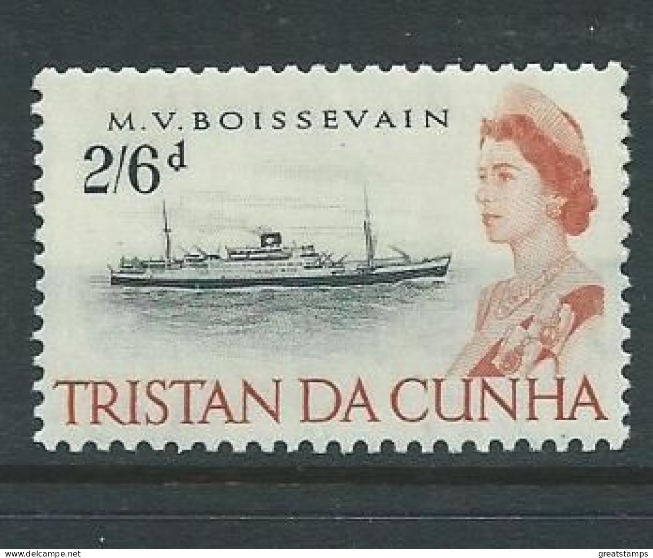 Tristan Da Cunha Ship 1965 M.v.boissevain  Mnh Very Fresh Sg82 - Tristan Da Cunha