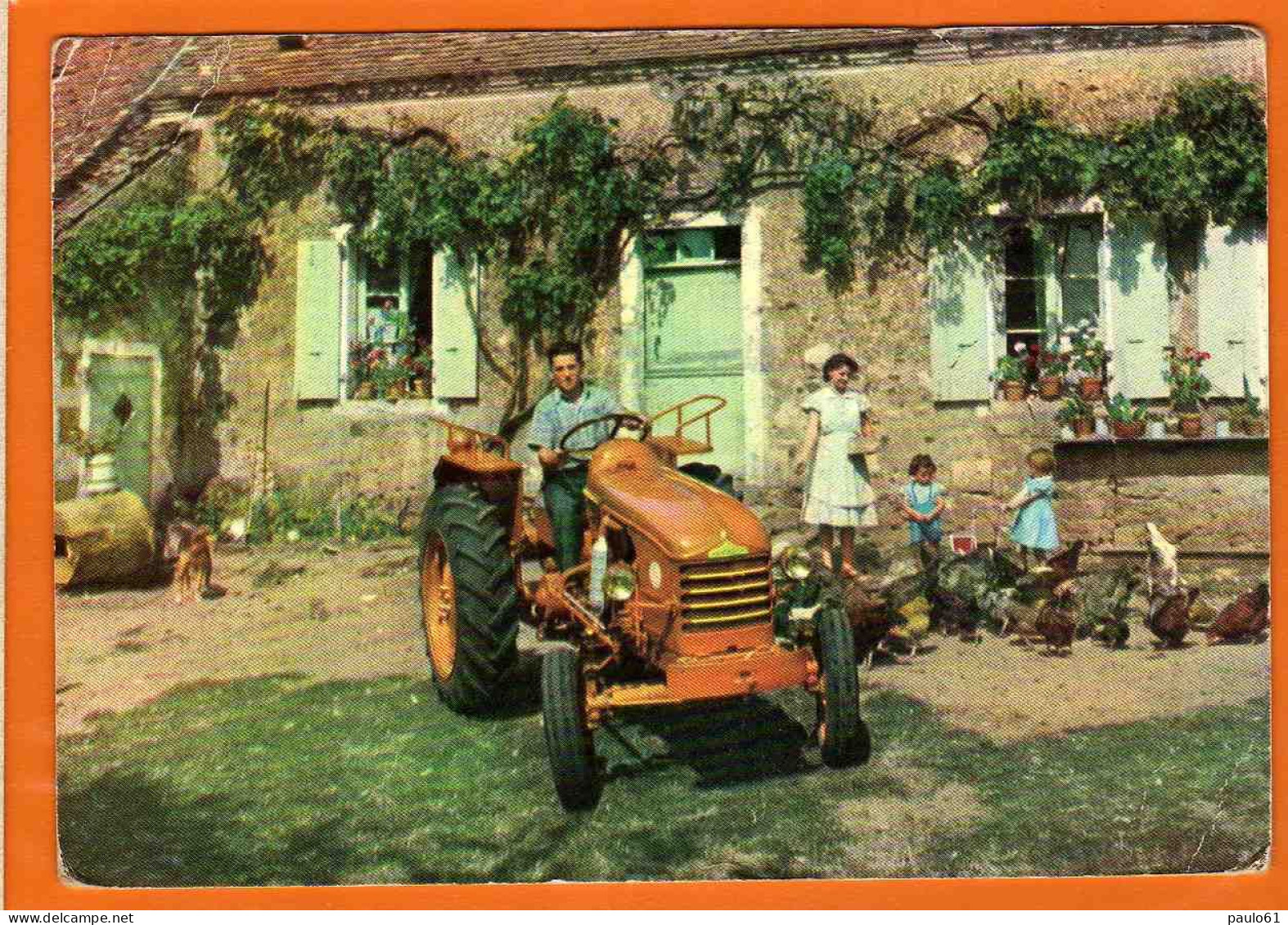 LE TRACTEUR En Gros Plan  ; Tracteur N72 25CV 1960 ;avec Explication Au Verso  ; Recto Verso - Trattori