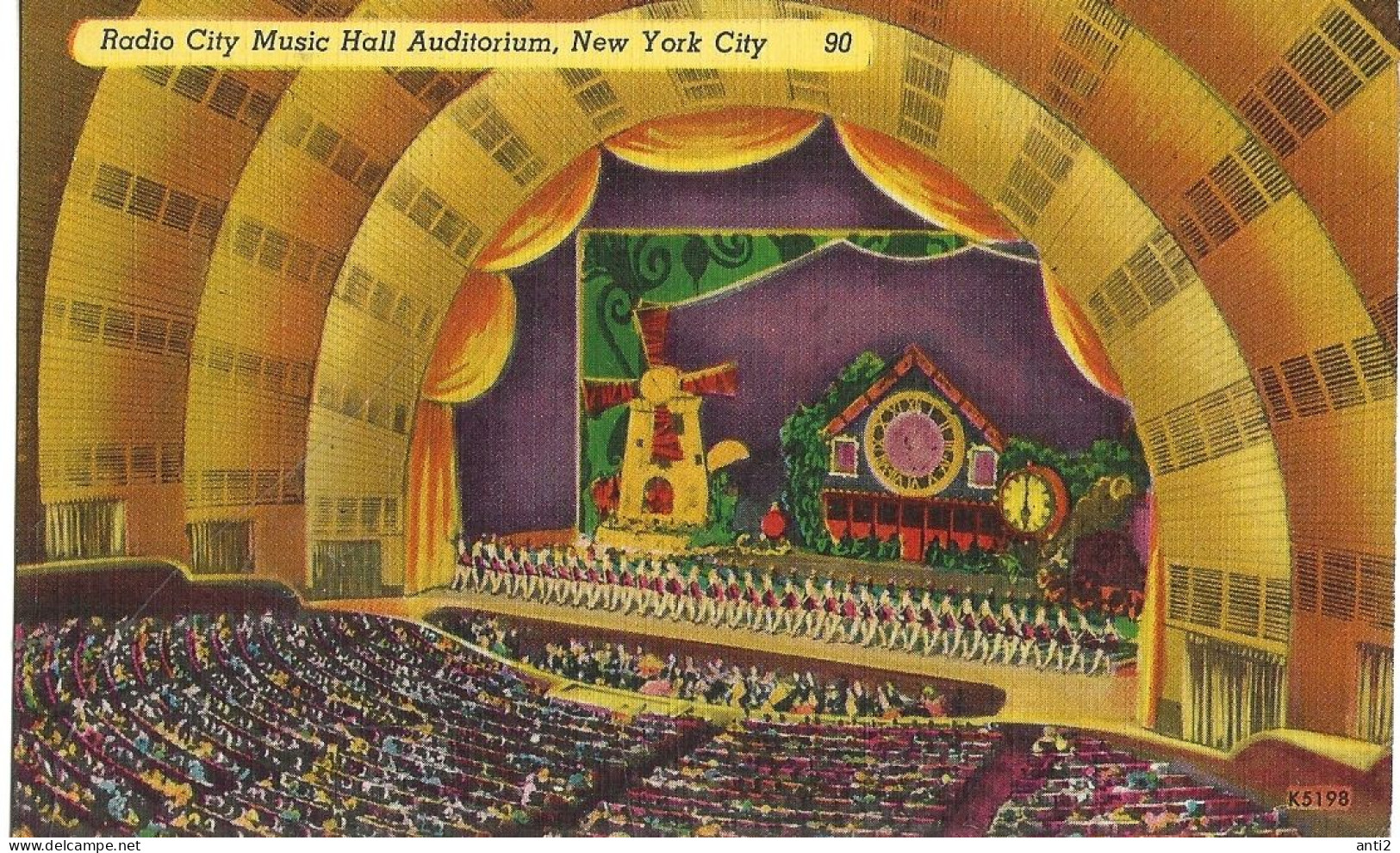 USA   Radio City Music Hall Auditorium, New York City -   90m  Unused Card - Other Monuments & Buildings