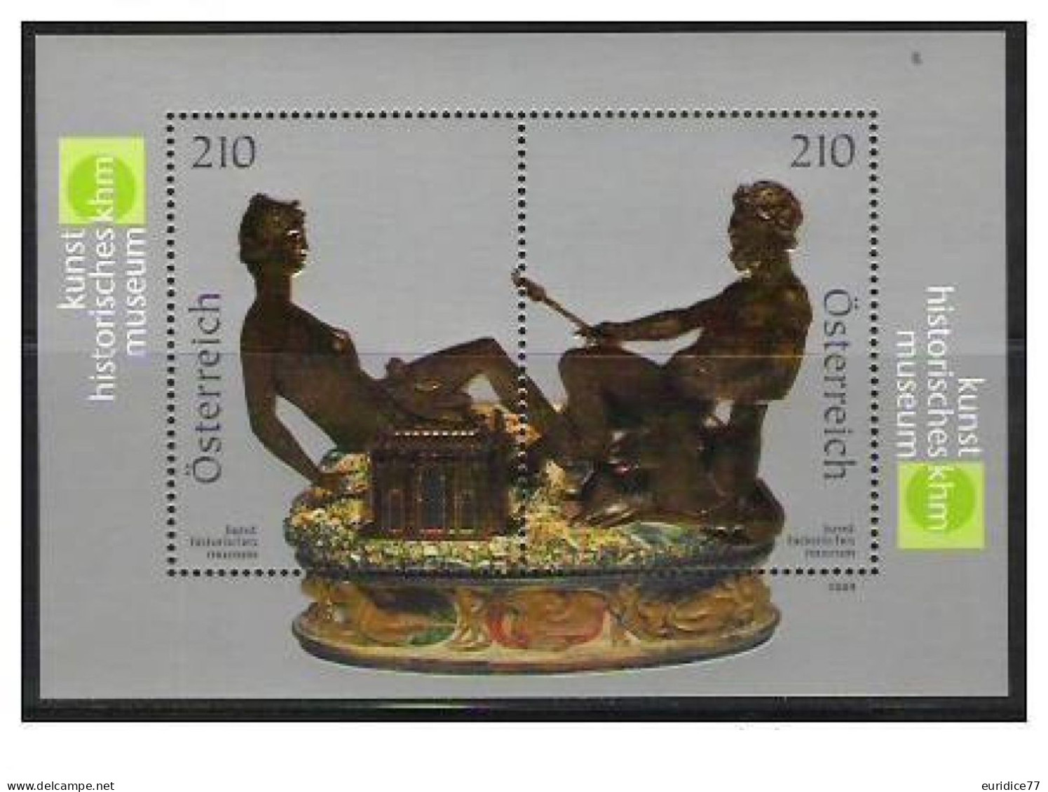 Austria Österreich 2009 - Saliera - Kunsthistorisches Museum Vienna Miniature Sheet Mnh** - Probe- Und Nachdrucke