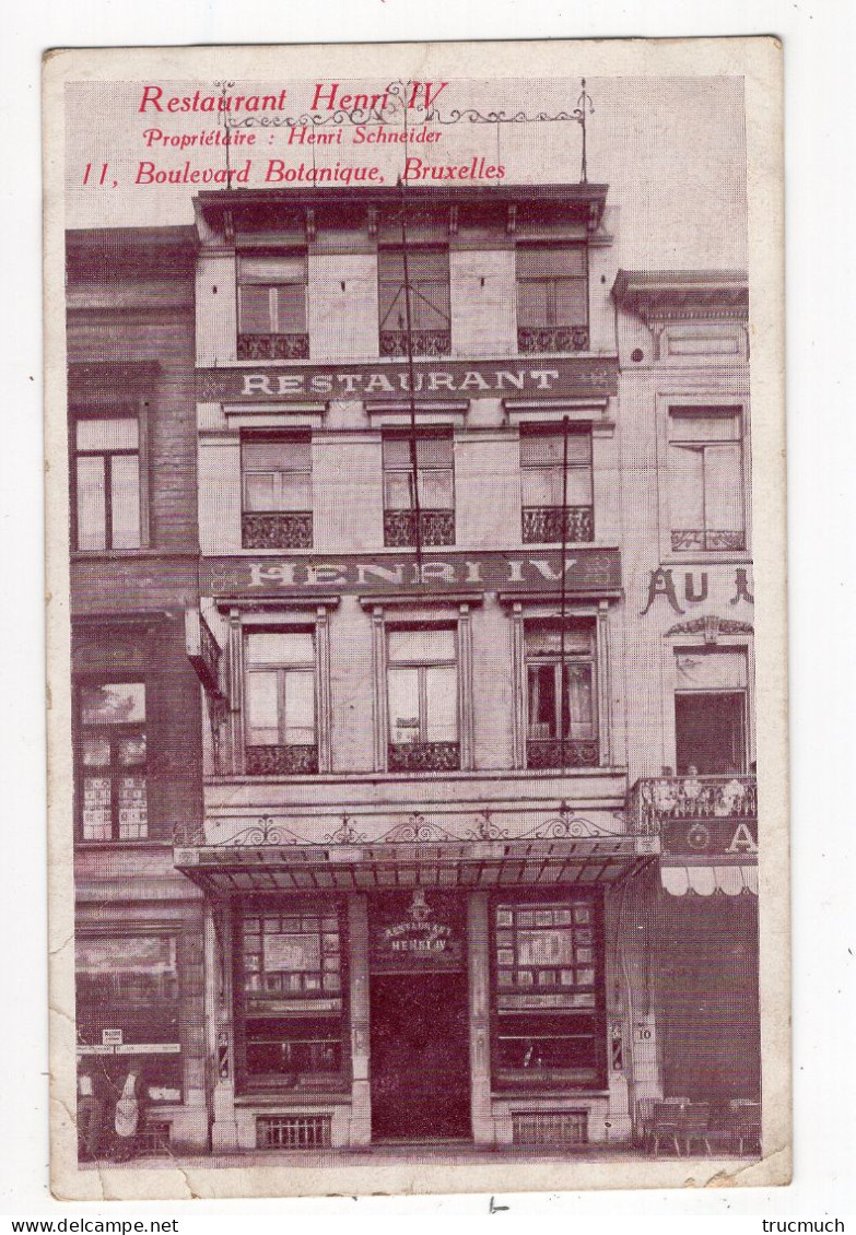 433 - BRUXELLES - Restaurant Henri IV, Boulevard Botanique, 11 *propriétaire Henri Schneider* - Cafés, Hôtels, Restaurants