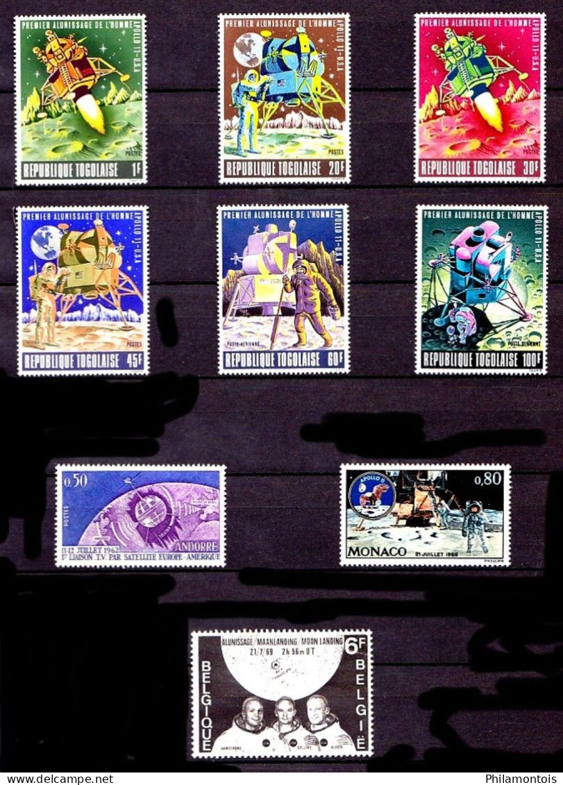 Collection - Thèmes "Homme Sur La Lune Et Conquête De L'espace" - Timbres Neufs N** - Sammlungen