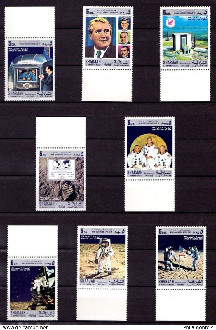 Collection - Thèmes "Homme sur la Lune et Conquête de l'espace" - Timbres Neufs N**