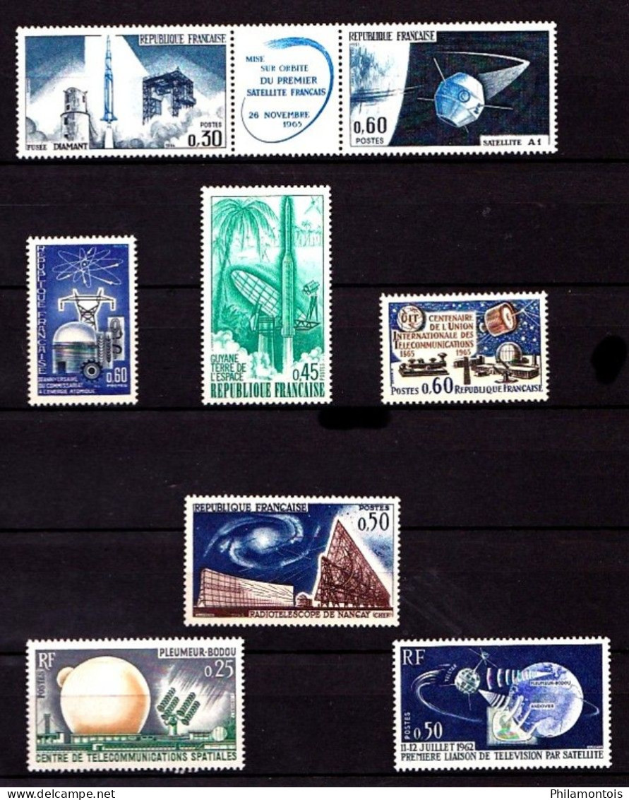 Collection - Thèmes "Homme sur la Lune et Conquête de l'espace" - Timbres Neufs N**