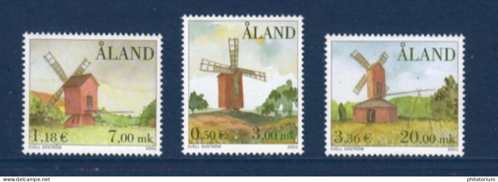 Aland, **, Yv, Mi 192, 193, 194, SG 202, 203, 204, Moulins à Vent, - Ålandinseln