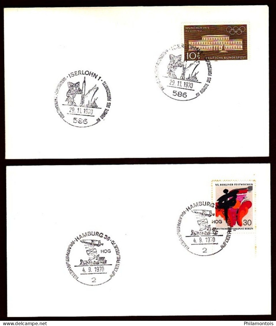 Collection - Thèmes "Homme sur la Lune - Conquête de l'espace - Apollo 13" - Ensemble d'enveloppes Premier Jour.