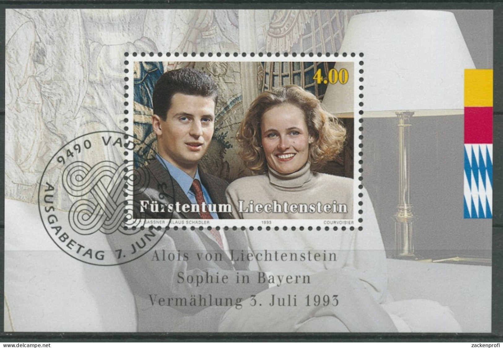 Liechtenstein 1993 Hochzeit Des Prinzen Block 15 Gestempelt (C13674) - Gebraucht