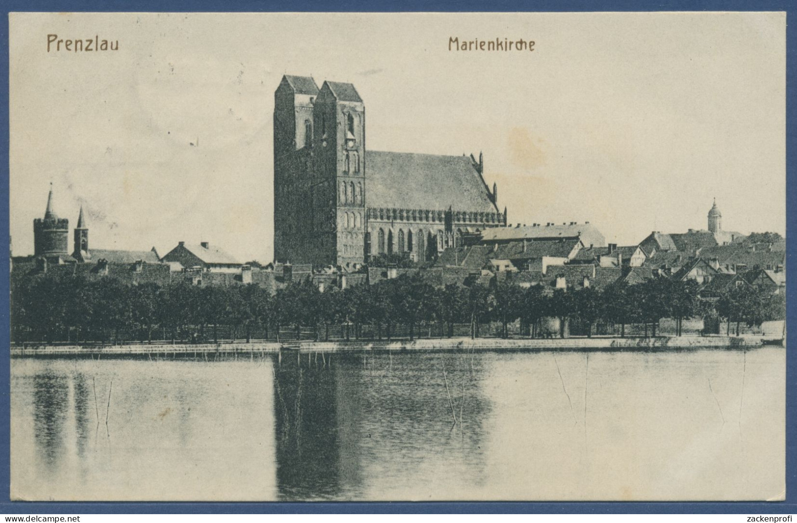 Prenzlau Marienkirche Am Uckersee, Gelaufen 1916 (AK2675) - Prenzlau