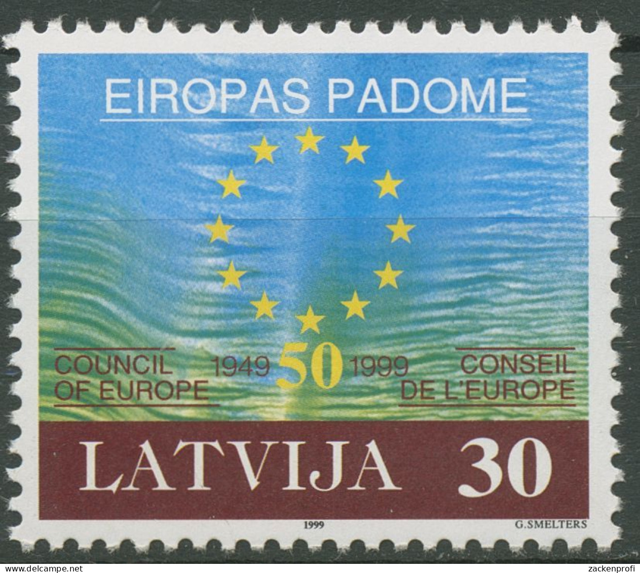 Lettland 1999 50 Jahre Europarat 500 Postfrisch - Lettonie