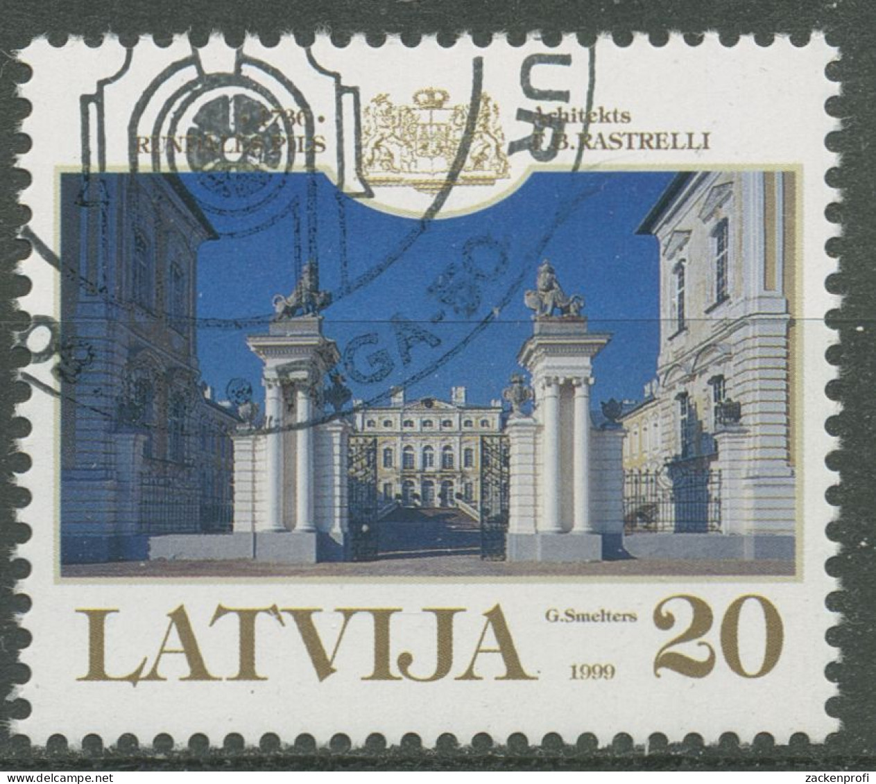 Lettland 1999 Schloss Rundale 510 Gestempelt - Lettonie