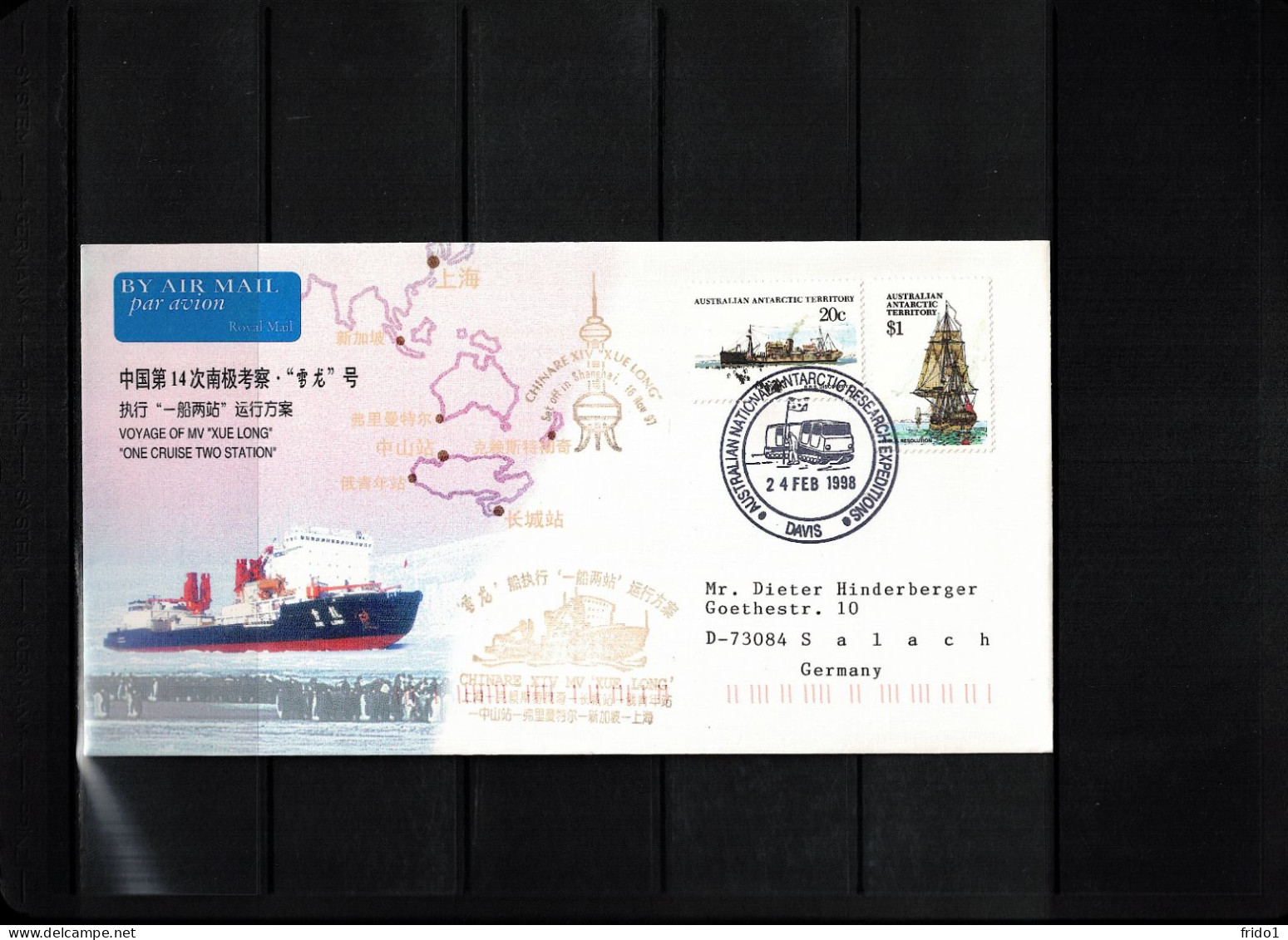 AAT 1998 Australian National Antarctic Research Expeditions-Davis Station-Chinese Expedition CHINARE XI-Ship Xue Long - Expéditions Antarctiques