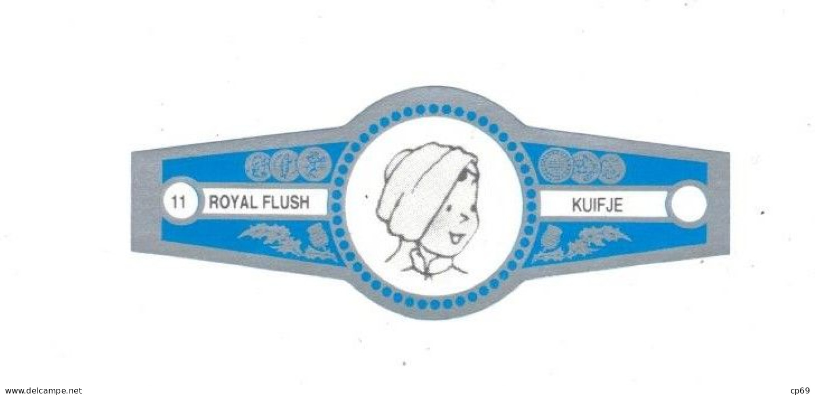 11) Bague De Cigare Série Tintin Bleue Grise Royal Flush Kuifje Abdallah En Superbe.Etat - Advertisement