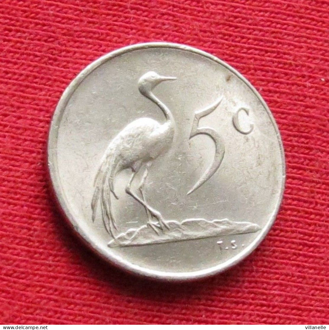 South Africa 5 Cents 1977 KM# 84 *V2T Bird  Africa Do Sul RSA Afrique Do Sud Afrika - South Africa