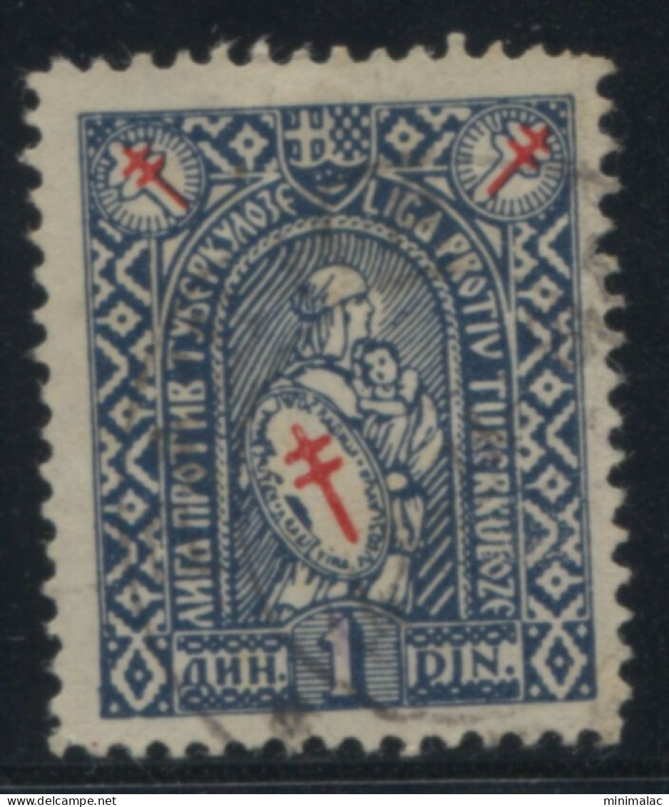 Kingdom Of Yugoslavia 1932. Charity Stamp TBC, Cross Of Lorraine, League Against Tuberculosis 1d, Used - Bienfaisance