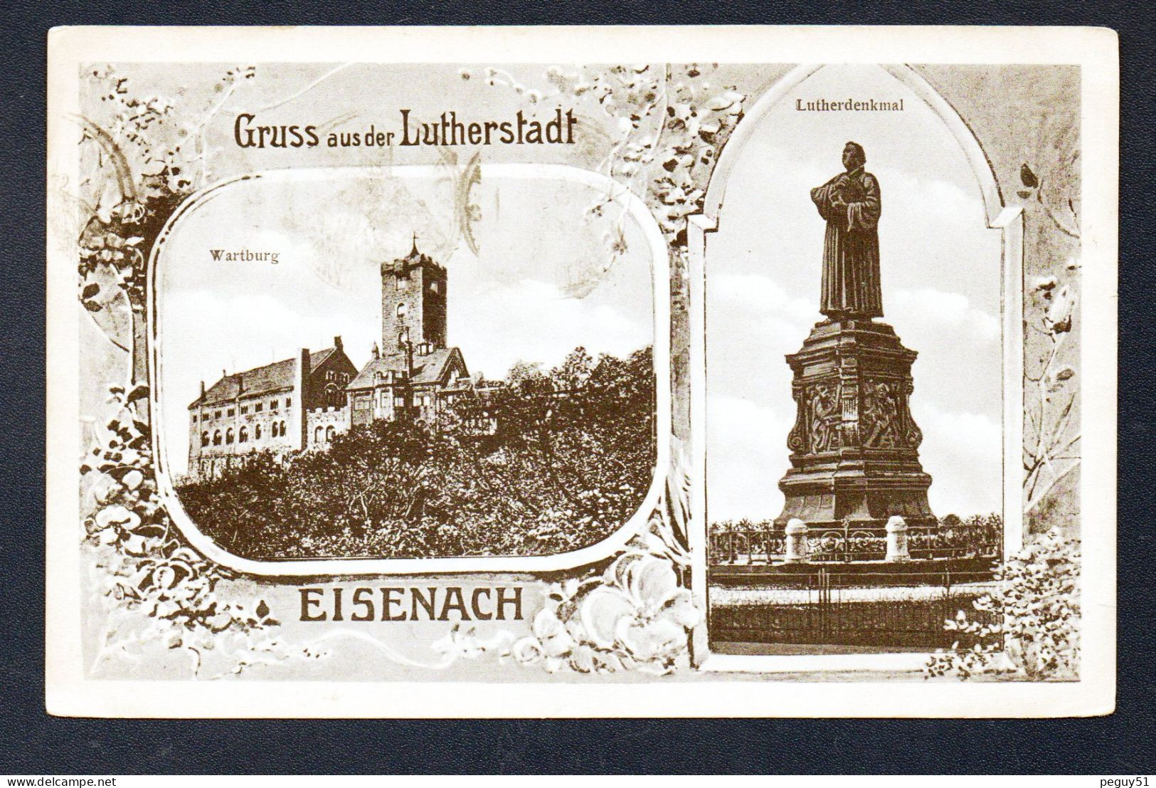 Eisenach. Gruss Aus Der Lutherstadt. Wartburg(1067). Lutherdenkmal (1483-1546), Excommunié Par Le Pape Léon X (1521) - Eisenach
