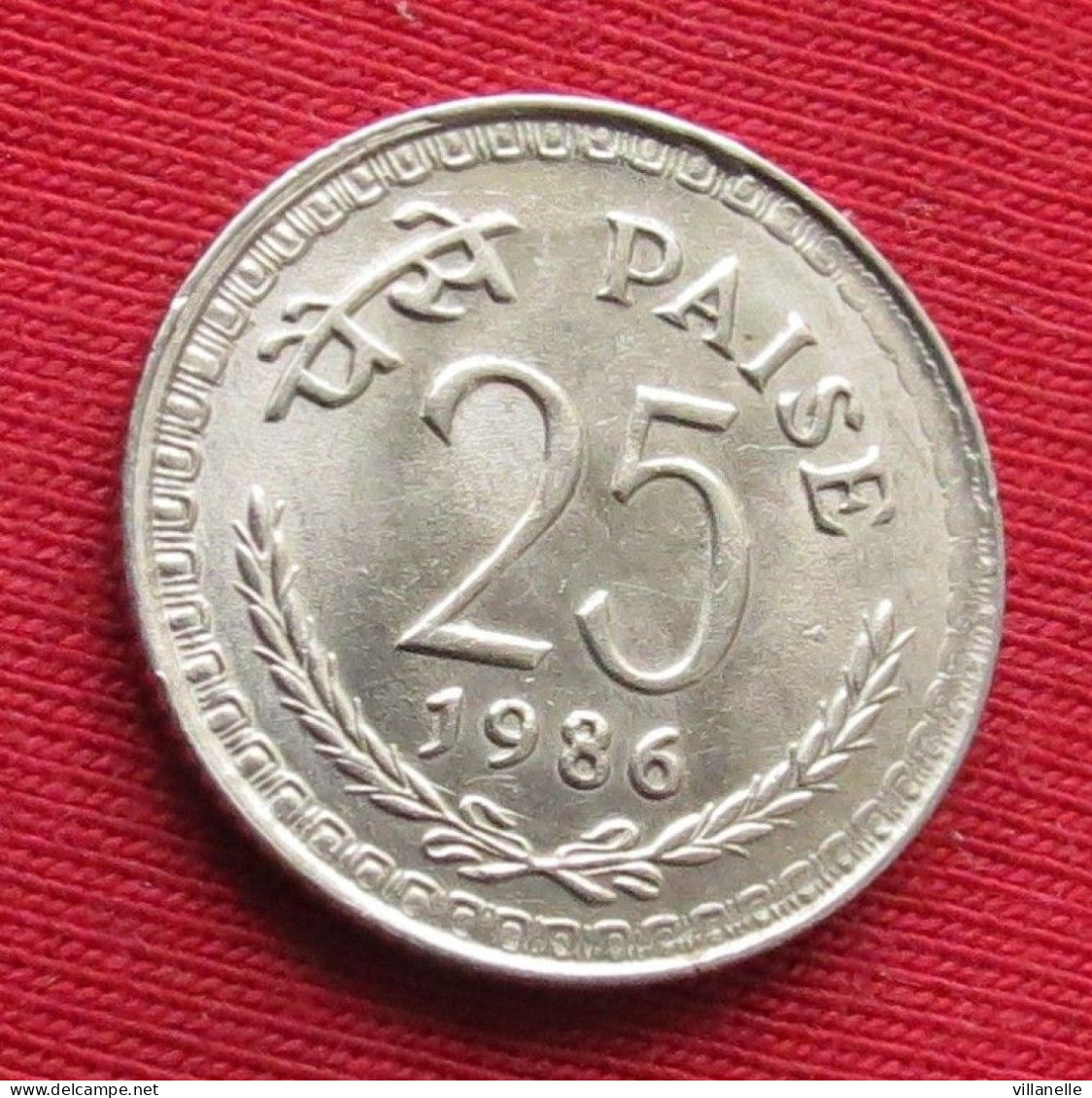 India 25 Paise 1986 C KM# 49.1 Lt 480 *VT Calcutta Mint Inde Indien Indies Paisa - Inde