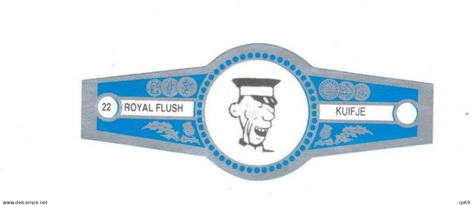 22) Bague De Cigare Série Tintin Bleue Grise Royal Flush Kuifje Yamato Asie Asiatique En Superbe.Etat - Objets Publicitaires