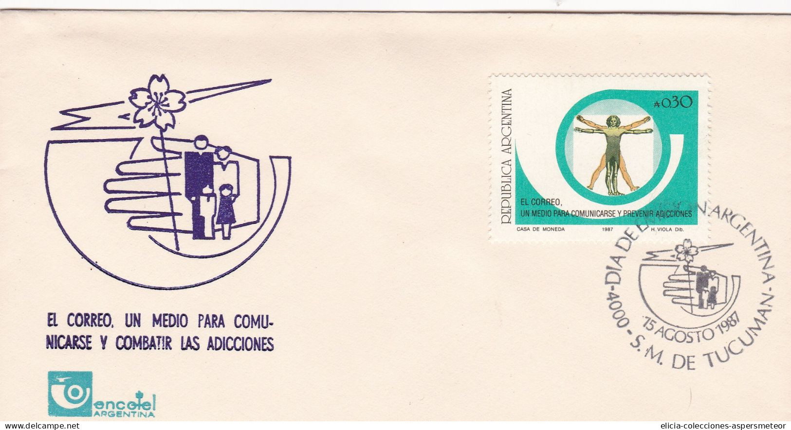 Argentina - 1987 - FDC - Encotel - Caja 30 - FDC