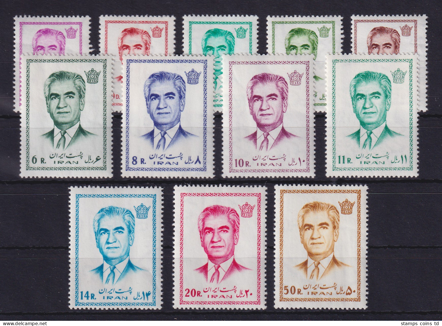 Iran 1971 Mohammad Rezā Shāh Pahlavī Mi.-Nr. 1534-1545 Postfrisch **  - Iran