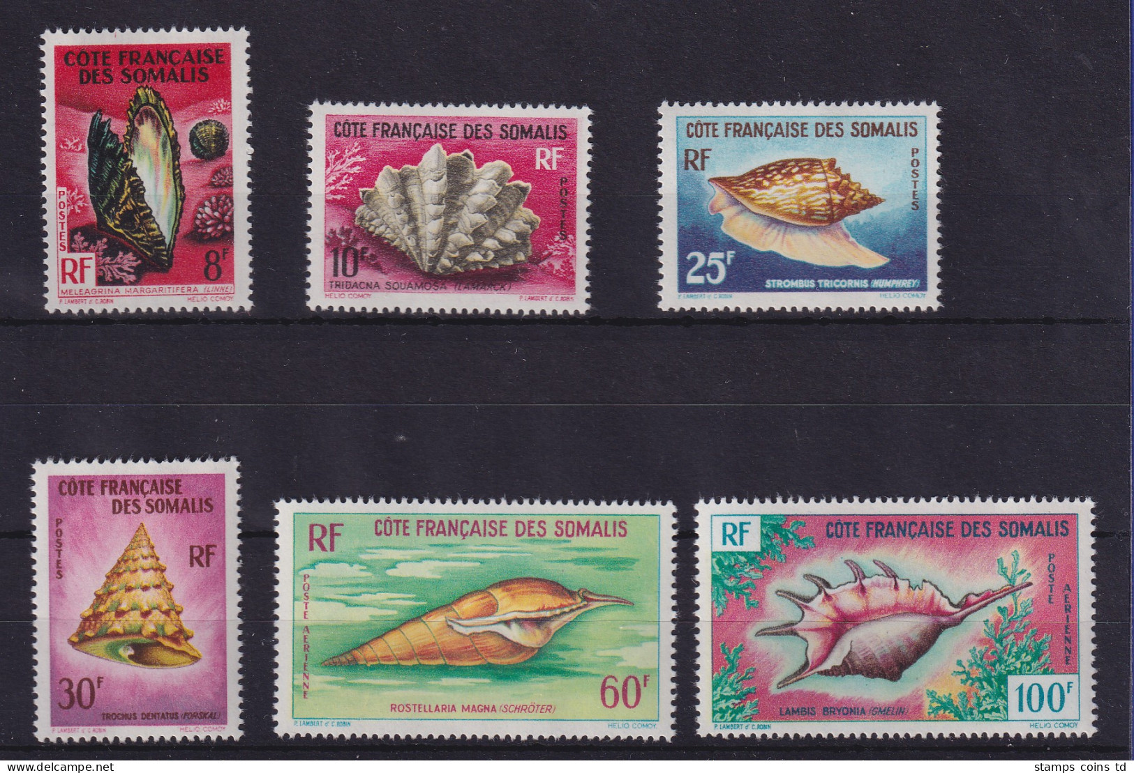 Französische Somaliküste 1962 Muscheln Und Schnecken Mi.-Nr. 343-348 **  - Collections (sans Albums)