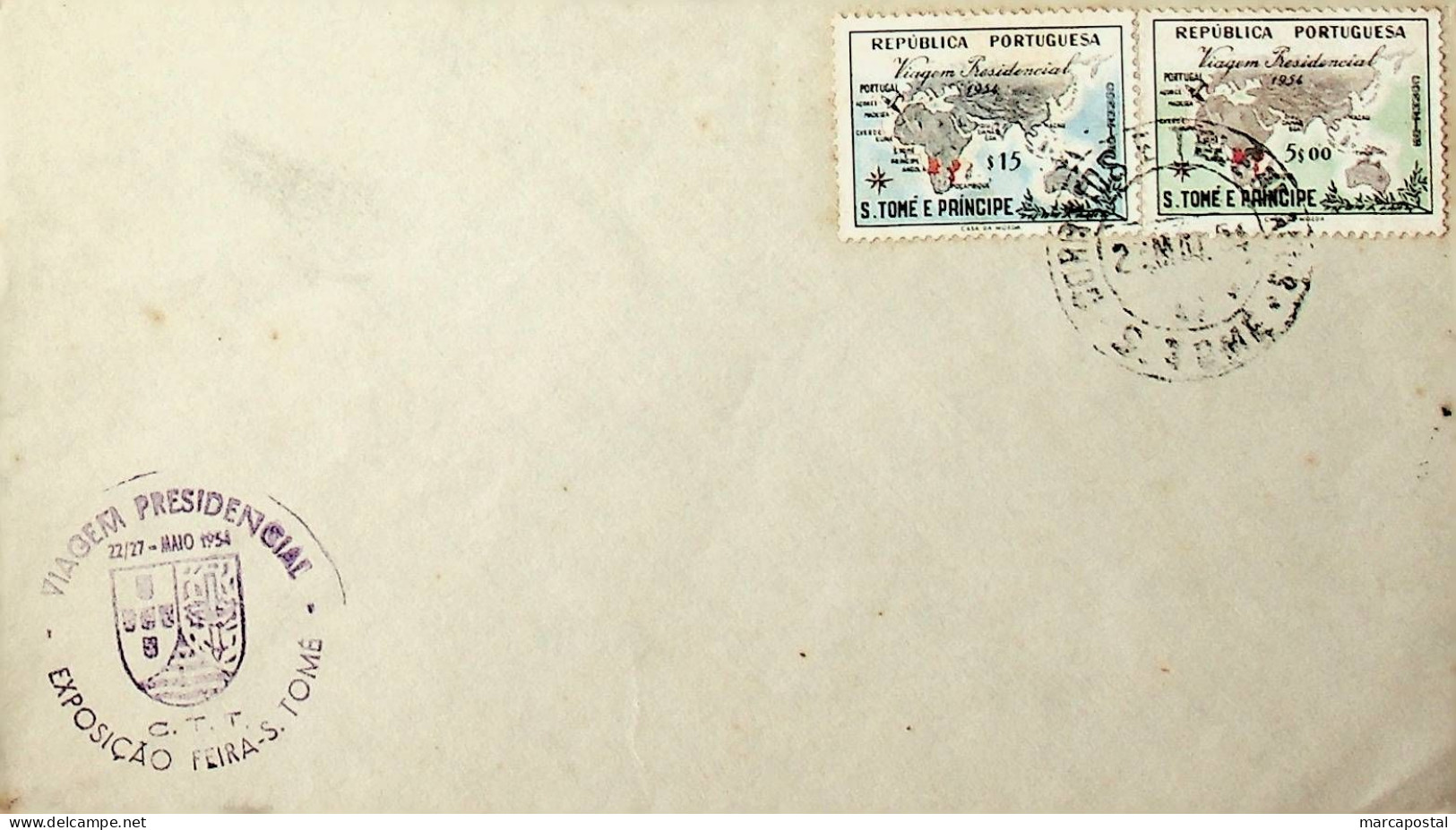 1954 São Tomé E Príncipe FDC Viagem Presidencial - St. Thomas & Prince