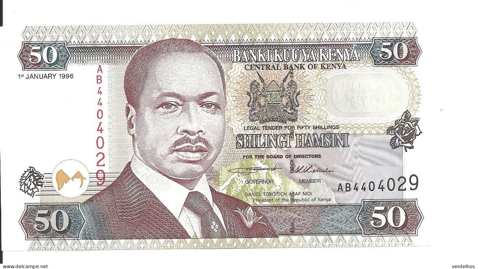 KENYA 50 SHILLINGS 1996 UNC P 36 A1 - Kenya