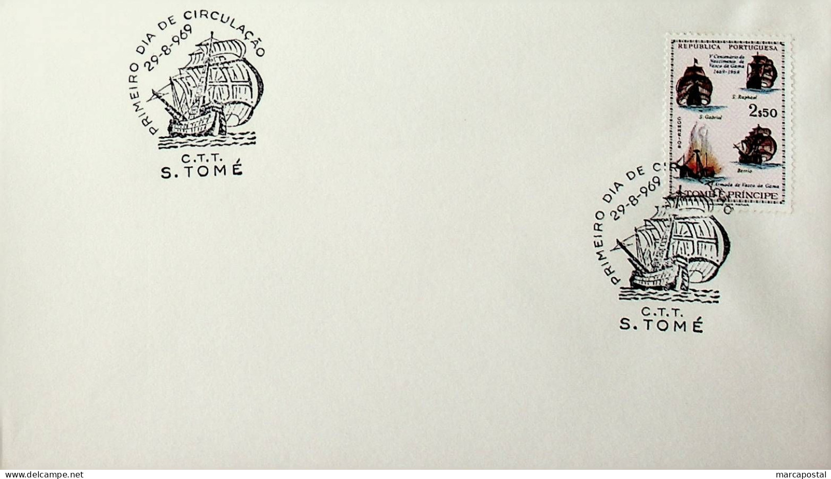 1969 São Tomé E Príncipe FDC 5º Centenário Do Nascimento De Vasco Da Gama - St. Thomas & Prince